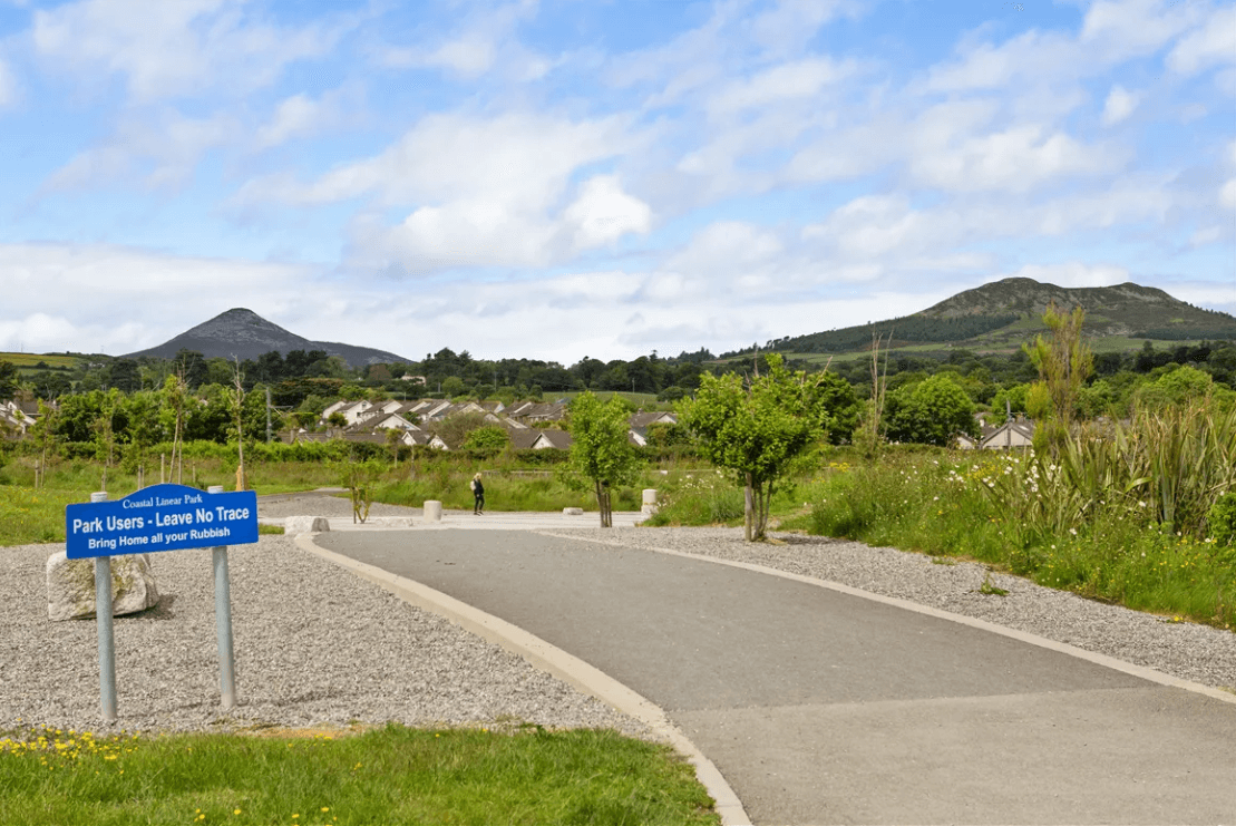 16 The Shore Greystones Wicklow - park with Sugar Loaf mountain in the background