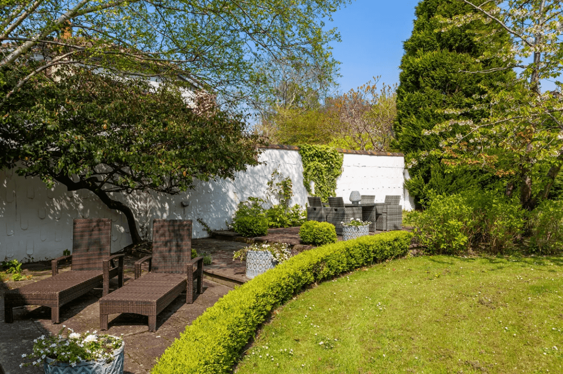 Balfour Ferndale Road Rathmichael - Rear Garden lawn with lounge area