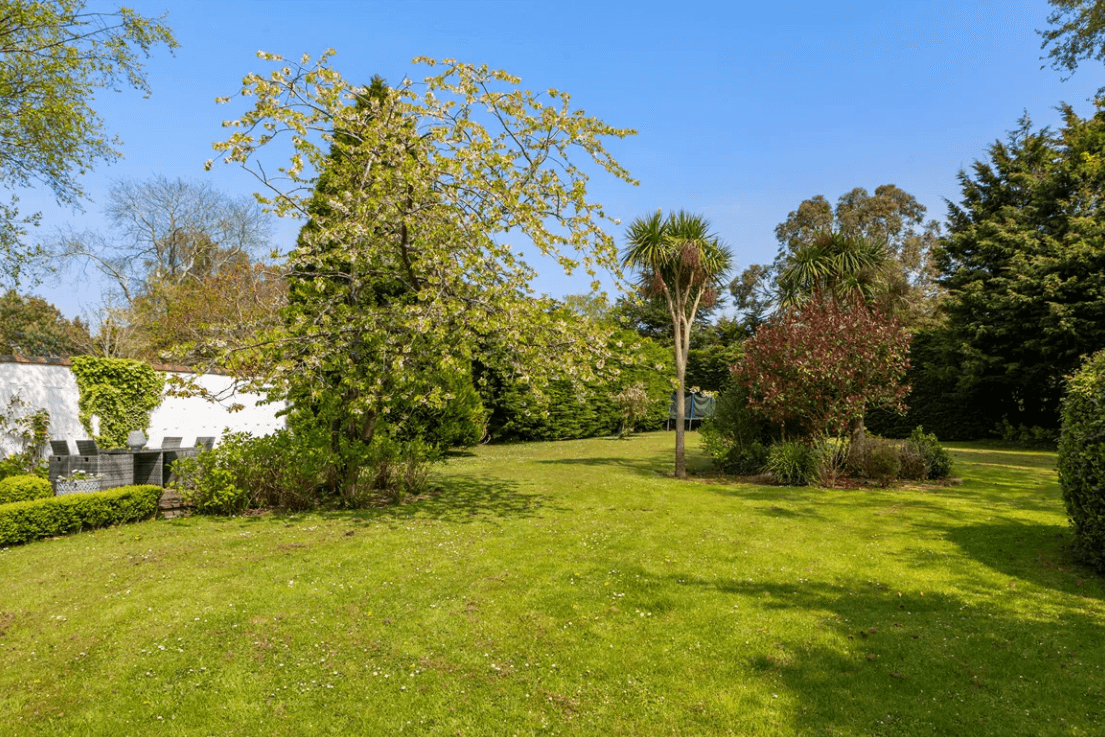 Balfour Ferndale Road Rathmichael - Rear Garden lawn with trees